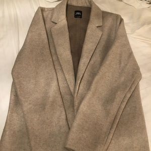 Beige Zara Lapel Coat / Gray Zara Lapel Coat
